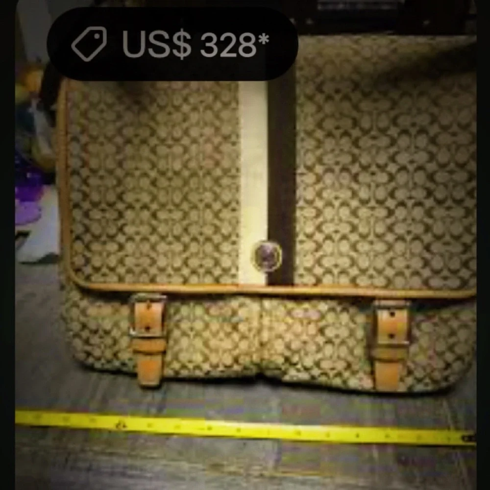 Vintage Y2K Coach Brown Signature Crossbody Bag messenger bag - Picture 5 of 17